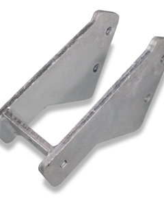 Reception f/idler roller long on wall mounting galv